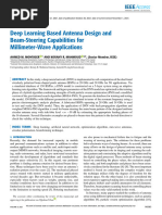 Deep Learning Based Antenna Design and Beam-Steering Capabilities For Millimeter-Wave Applications