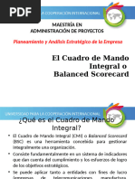 El Cuadro de Mando Integral o Balanced Scorecard: Maestría en Administración de Proyectos