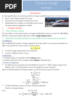 Travail Et L'énergie Cinétique.