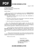 Second Demand Letter