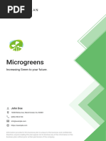 Microgreens Business Plan