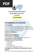 Competency To Contract