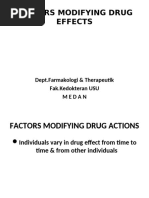 Factors Modifying Drug Effects