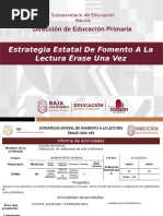 Reporte de Actividades de Estrategia Fomento A La Lectura Érase Una Vez