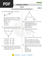 Parishram (2025) : Physics Electrostatic Potential and Capacitance