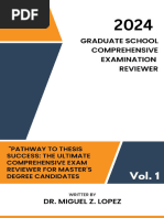 2024 Graduate School Comprehensive Examination Reviewer Vol. 1 PDF