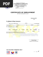 Certificate of Employment - v2024