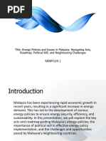 LECTURE 8 - Energy Policies and Issues in Malaysia