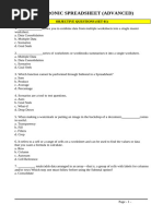 X electronic-spreadsheet-advanced-MCQ