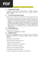 Revision Generale Grammaire Brevet