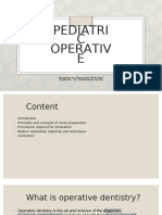 Dentist RY Pediatri C Operativ E: Presented By: Mansi Kale (Final Year) Guided By: Dr. Sandhyarani Ma'am