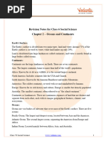 Revision Notes Social Science Class 6 Chapter 2 - Oceans and Continents