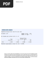 Unit Root Test