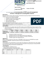 Revision Questions in Preparation of HND Cost and Management