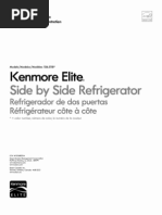 Kenmore Elite Side by Side Refrigerator 106.5118 (English Manual)