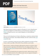 1 US Again Seeks To Block 80bn AT T-Time Warner Deal Financial Times