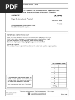 June 2005 QP - Paper 6 CIE Chemistry IGCSE