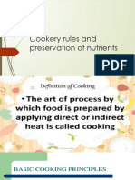 Cookery Rules & Preservation of Nutrients