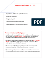 Topic 5 The Permanent Settlement