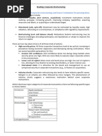 Corporate Restructuring