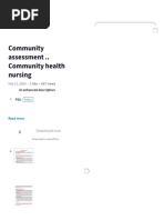 Community Assessment .. Community Health Nursing