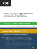 It Revive Your Risk MGMT Program With A Regular Health Check Sample.