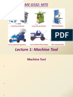 Lecture 1 Machine Tools