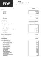 Template 23 Resturant and Other Businesses Breakeven Point Calculation (Cant Edit)