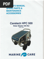 Caretech HPC 500 Water Blaster 500 Bar Manual