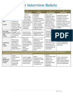 Teacher Interview Rubric Final