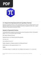 5.6 - Integrals Involving Exponential and Logarithmic Functions