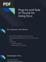 Plugins and Rule of Thumb For DLL