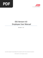 ESSV4 User Manual For Employee