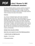 Macbeth (Act 1 Scene 1) - ISC Class 11 Workbook Answ