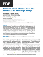 Metamaterial-Inspired Antennas A Review of The State of The Art and Future Design Challenges