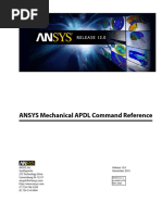 ANSYS 13 Command Reference