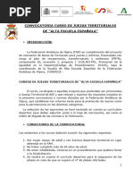 Convocatoria Curso Juezas de Alta Escuela Española