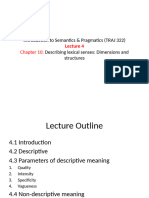 Lecture 4 Describing Lexical Senses Dimensions and Structures