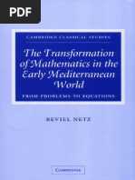 Cambridge Classical Studies Netz Reviel The Transformation of Mathematics