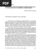 Cruzes, Plumas e Batuques - Festas Públicas