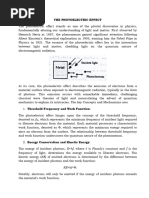 THE PHOTOELECTRIC EFFECT and X-RAY NOTE