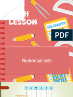 Numerical Sets Proportion and Ratio