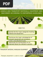 Q2W3. Handle and Transport Materials Equipment and Machinery According To Enterprise Guidelines