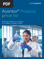 Avantor Chemicals Price List