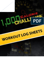 1000 Calorie Challenge Workout Log Sheets