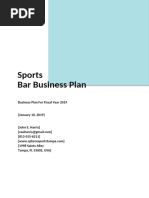 Sports Bar Business Plan