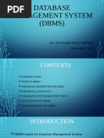 Database Management System (DBMS)