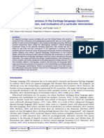 Critical Language Awareness in The Heritage Language Classroom - Design, Implementation, and Evaluation of A Curricular Intervention