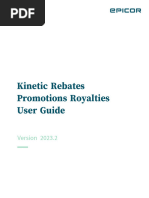 Kinetic RebatesPromotionsRoyaltiesUserGuide