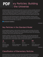 Elementary Particles Building Blocks of The Universe